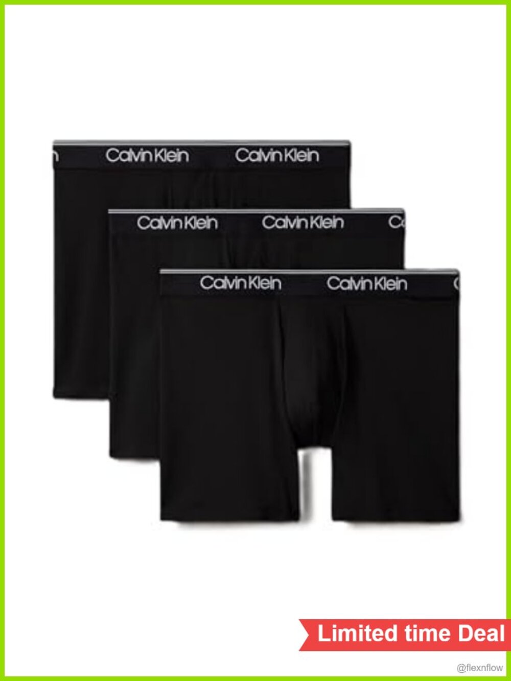Micro Stretch Boxer Briefs 3-Pack Contoured Pouch Moisture Wicking